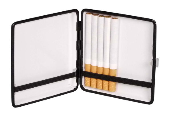 Zigarettenetui 85mm  "Textilfinish Lederoptik"